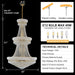 31 - Light Large Empire Crystal Chandelier for High Ceiling Foyer Entryway Staircase Living Room Dining Room Gold Finish