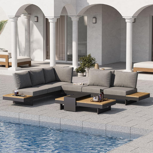 Outdoor Conversation Sets, Teak & Aluminum Modular Patio Furniture
