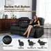 72.8" Loveseat Recliner Sofa, Manual Reclining Couch with Console, AC Outlet & USB-A/USB-C Ports, Wall Hugger RV Sofa for Living Room & Home Theater with Cup Holders (Black Console with LED)