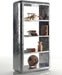 Aluminum Aviator Industrial Metal Bookcase - Silver Home Office Furniture