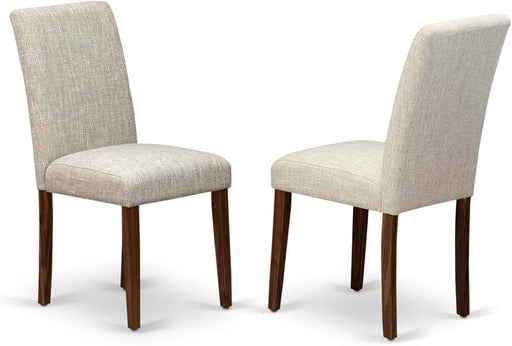 ABPNT35 Abbott Classic Parson Chairs - Doeskin Linen Fabric Padded Dining Chairs, Set of 2, Natural