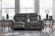 Faux Suede Recliner Loveseat - Dark Gray