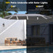 15Ft Double-Sided Patio Umbrella with Solar Lights, Outdoor Rectangle Market Large Patio Umbrella with Base Include|Crank Handle|156 PCS LED Lights for Garden Deck Pool in Grey(1.9" Pole)
