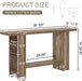 53 Inch Long Entryway Table, 2-Tier Wood Console Table with Storage Side Shelves, Farmhouse Sofa Table for Living Room, Narrow Hallway Foyer Table behind Couch for Home Decor, Rustic Oak