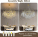 Gold Crystal Chandelier 43 Inch Tree Branch Chandelier 12-Lights