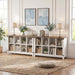 8-Cube Storage Organizer, Farmhouse Bookshelf, Display Shelf for Living Room, Bedroom, Home Office, White