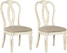 Realyn French Country Ribbon Back Dining Chair, 2 Count, Chipped White