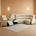 Power Sectional Reclining Sofa Set, Living Room Furniture Sets,Breathing Leather Reclining Sectional Couch with Storage Console/Cup Holder/Led Light for Living Room