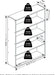 Amber Pine Bookshelf 4-Tier Open Storage 9.3x31.3x41.8