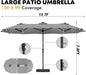 Patio Double-Sided Umbrellas with Base
