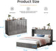 Queen Murphy Cabinet Bed With HiddenStorage Drawer