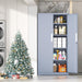 63-Inch-Tall Cement Gray Pantry Cabinet Kitchen Storage
