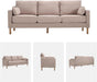 Khaki Linen Sofa 83.5 Inch UltraDeep Cushioning