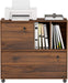 Brown Mobile Documents Cabinet With Locking Wheels