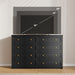 8 Drawer Double Dresser for Bedroom, 55.1" Wide Black Dressers & Chests of Drawers with Large Capacity Storage,White Dresser for Bedroom, Hallway