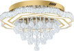 Gold Crystal Chandelier 24 Inch Dimmable Illumination