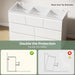 Modern White 7 Drawer Dresser for Bedroom, Simply Chest of Drawers, Wood Storage Dresser with Deep Drawers for Living Room Hallway Entryway, White