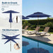 Patio Umbrella, 2 Tier Outdoor Table Umbrella, Large Vented Market Umbrellas with Push Button Tilt and Crank, 8 Sturdy Ribs for Backyard, Deck, Pool, UPF50+ UV Protection