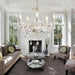 Farmhouse 5 Light K9 Crystal Chandelier PendantLightFixture