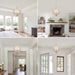 White Farmhouse Chandelier Five Light Pendant Fixture