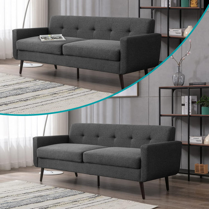 Oversized Modern Sofa: Button-Tufted, Easy Assembly