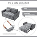 54 Inches Convertible Sofa Bed With AdjustableBackrest
