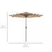 10 Ft. Market Solar LED Lighted Tilt Patio Umbrella W/Uv-Resistant Fabric in Tan