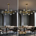 Modern Sputnik Crystal Brass Chandelier: Gold Dining Room Living Room Light