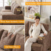 85'' L Shaped Couch with Armrest Organizer,3 Seats Sofas with Movable Ottoman,Comfy Sectional Sofa with Thick Cushion,Chenille Sectional Couches for Living Room,Bedroom,Apartment,Home Furniture,Brown