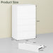 White Wood Dresser for Bedroom, 5 Drawer for Clothes Storage, Modern Dresser with Wide Drawers, Wide Wooden Chest Drawers for Living Room, Entryway, TV Stand