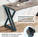55 Inch Large Simple Industrial Computer Desk Study Writing Table Home Office Workstation,Grey