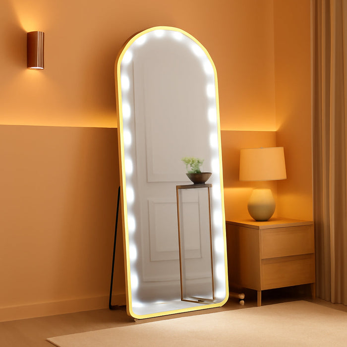 Hollywood Glam Led Vanity Lights Kit, 14Ft Dimmable Mirror Lights, Full Body & Bathroom Lighting, Plug in Floor Light with Power Supply (Mirror Not Inlcuded)
