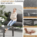 4-Piece Aluminum Patio Conversation Sets All-Weather Sectional Outdoor Furniture Set with Coffee Table & Cushions with Removable Covers for for Backyard, Garden and Poolside Easy Assembly(Gray)