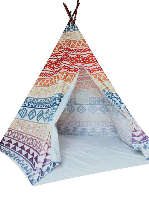 3 XL Kids Indian Teepee Play Tent, Children Playhouse for Indoor Outdoors