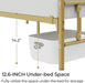 Full Metal Platform Bed Frame, Victorian Headboard & Footboard
