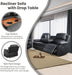 Manual Recliner Sofa Set, Bonded Leather Sofa Set Living Room Furniture, Reclining Sofa Set Leather Recliner Couch with Cup Holder/Storage Console for Living Room (3 Pieces Couch Set,Black)