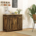 Sideboard Buffet Cabinet Solid Wood Countertop Rustic Brown | Modern Kitchen Storage, Coffee Bar Cabinet, 3 Drawers, Doors, Adjustable Shelf