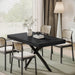Extendable Dining Room Table for 4 6 8,55"-70" Kitchen Table Leaf,Black | Expandable Rectangle Dining Table,Wood Dining Table W/ Hidden Leaf & Storage, Space Saving, Kitchen Dining Living Room,Modern