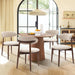 Wooden Dining Chairs Set of 4, Upholstered Kitchen Side Chair, Beige