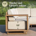 6 Pcs Patio Sectional Furniture with 10" Thick Cushion &Wide Arm