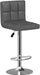 Bar Stools Modern Pu Leather Swivel Adjustable Hydraulic Bar Stool Square Counter Height Stool Set of 2 (Gray)