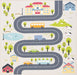 Premium Machine Washable BeigeGreen Kids Playroom Rug