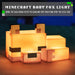 Minecraft Cute Fox Night Light, Soft Orange Glow, Officially Licensed Minecraft Decor and Desk Lamp for Gaming Room or Kids and Tween Bedroom