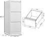 3 Drawer File Cabinet with Lock, Vertical Lockable Filing Cabinet