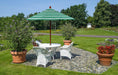 9' round Hardwood Frame Market Umbrella, Stainless Steel Hardware, Push Open