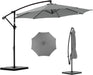 10FT Patio Umbrella, Offset Cantilever Outdoor Patio Table Umbrella, UV Protection, Fade Resistant Fabric, Easy Tilt Adjustment for Deck, Pool, Backyard, Garden
