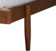 Calderon Retro-Modern Walnut Brown Finished Wood Queen Size Platform Bed