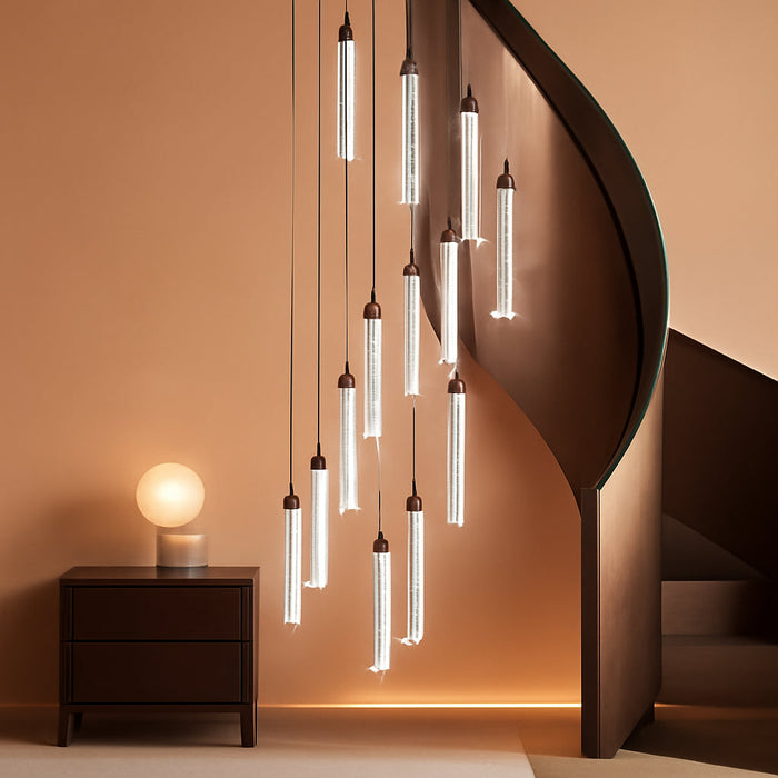 Black TwelveLight LED Dimmable Crystal Chandelier Fixture