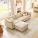 Beige Oversized Sectional Sofa For Spacious Living