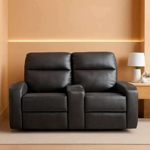 65.7" Zero Wall Recliner Loveseat with Console, 2-Seat Power Wall Hugger Sofa with Cup Holders, USB & Type-C Dual Charge Ports, for Living Room, RV PR646M2 (Dark Grey, Loveseat with Console)